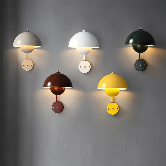 Domicbud wandleuchte - blütenknospen-macaron-wandleuchte - stilvolle runde led-lampe