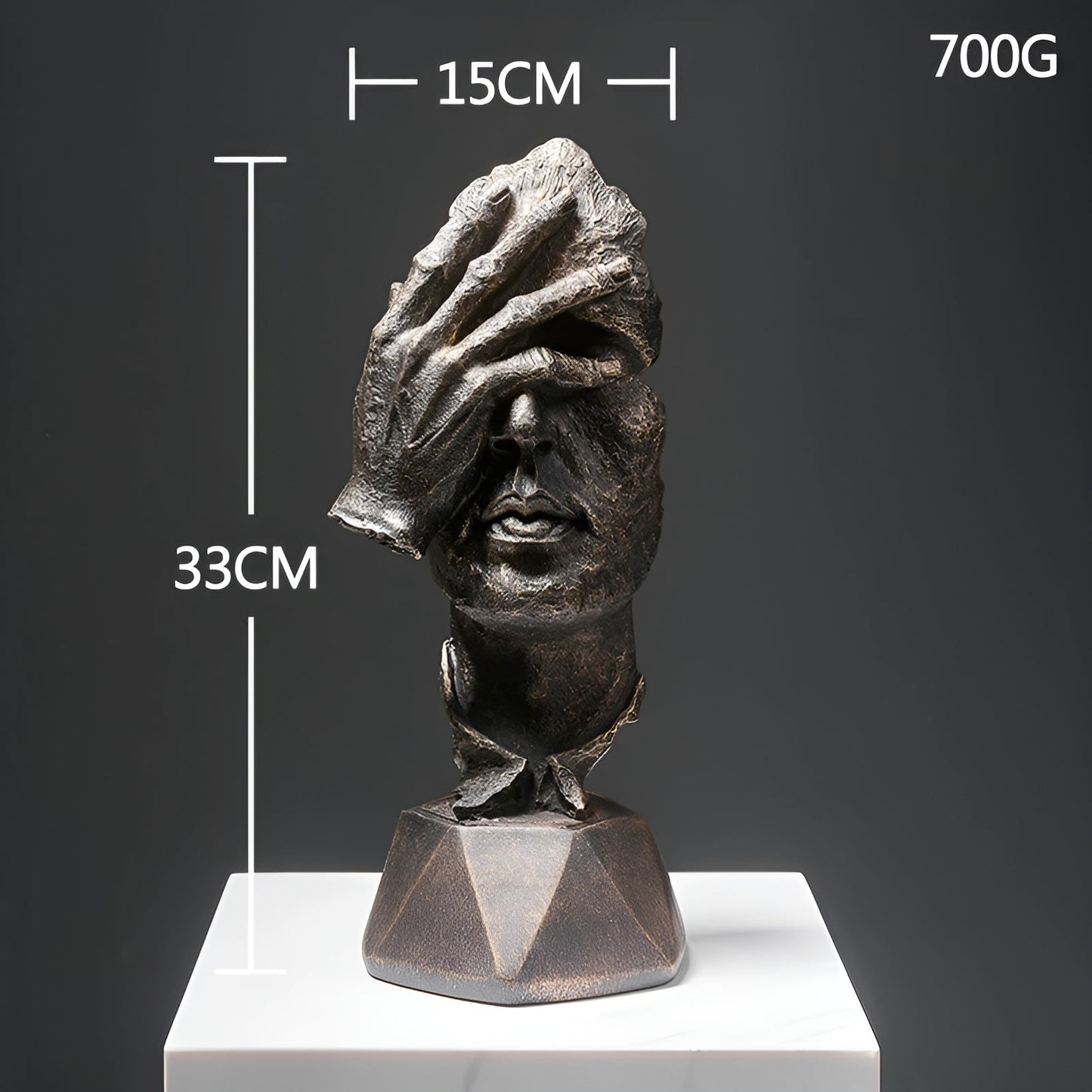 Expressive face - kreative abstrakte gesichtsskulptur für heim und bürodekoration
