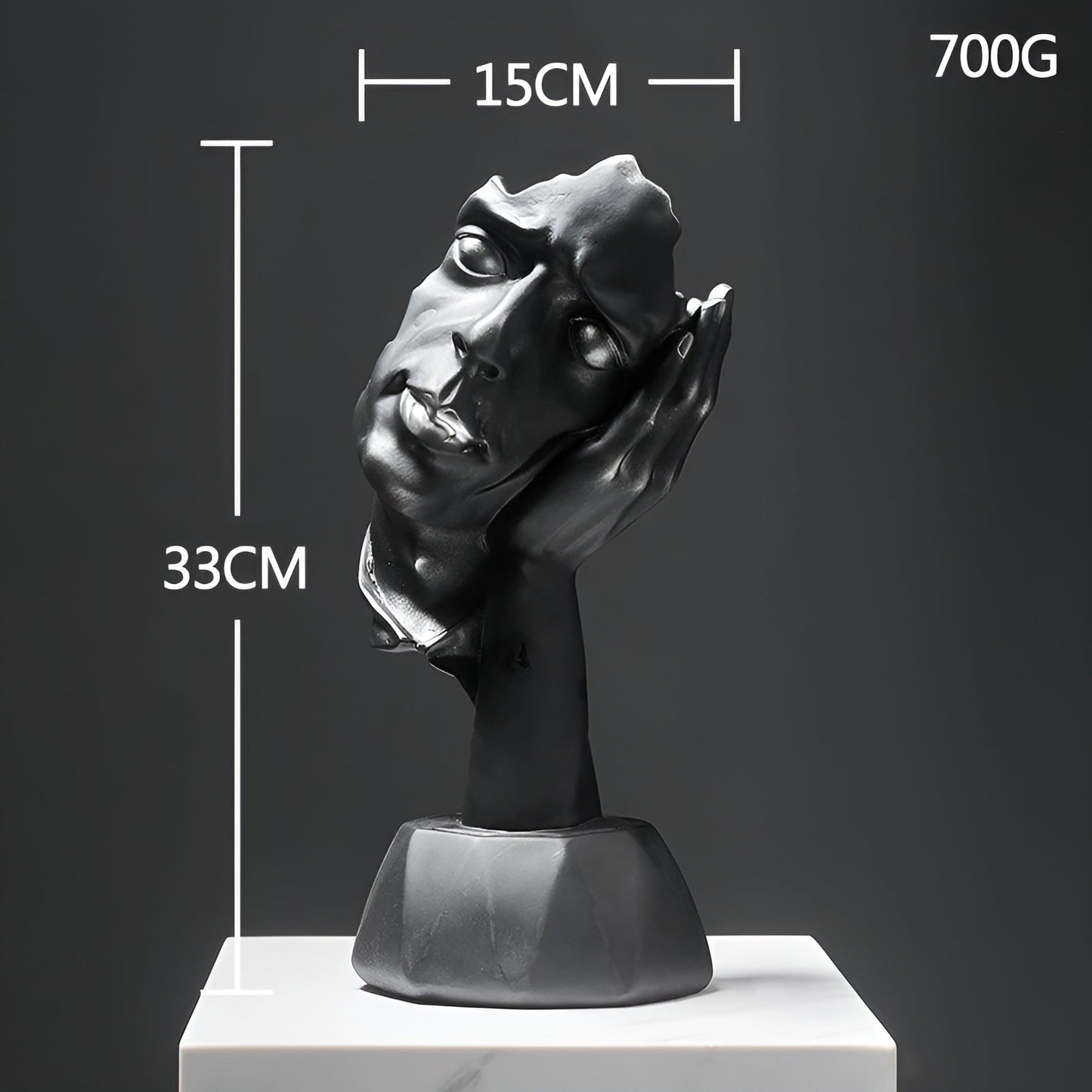 Expressive face - kreative abstrakte gesichtsskulptur für heim und bürodekoration