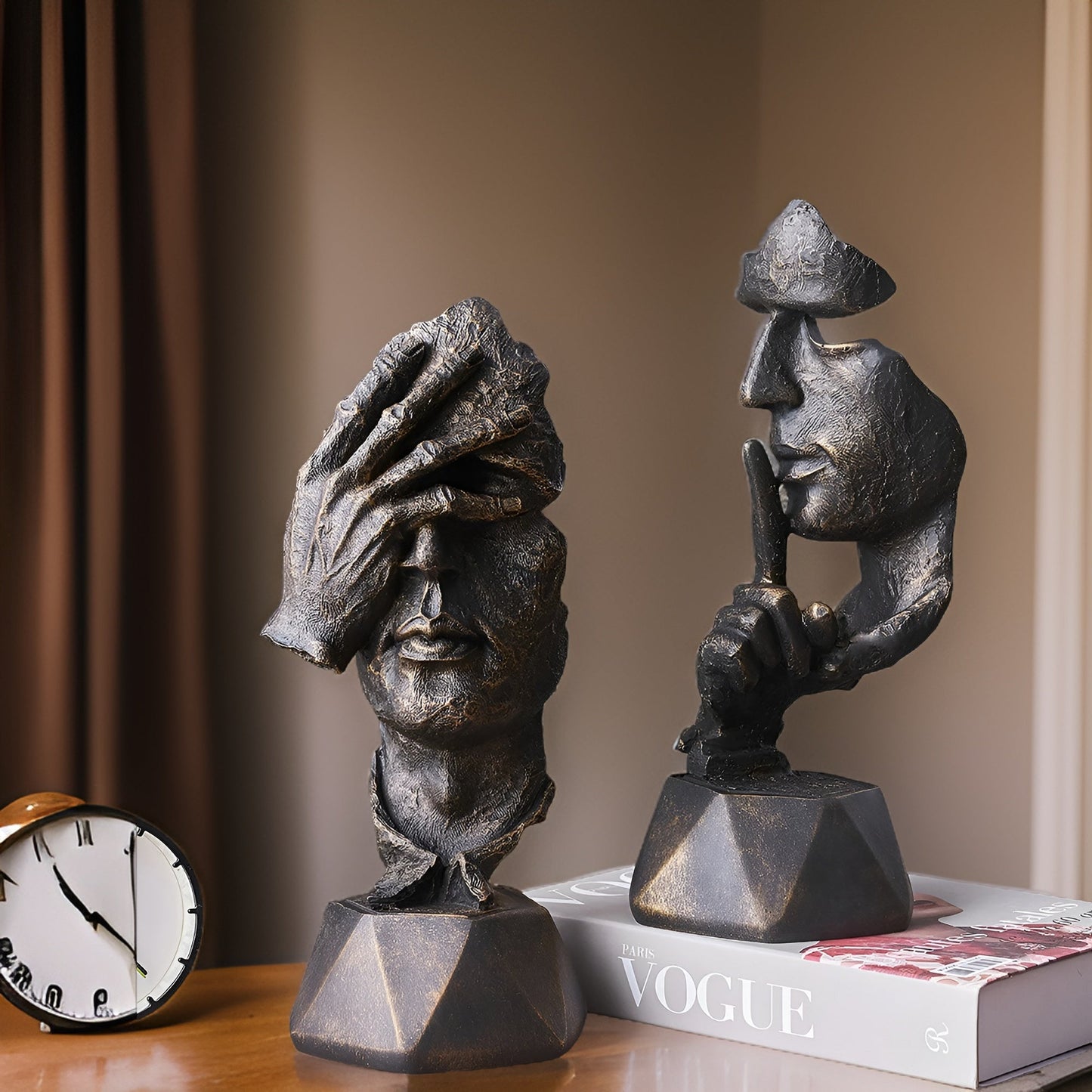 Expressive face - kreative abstrakte gesichtsskulptur für heim und bürodekoration