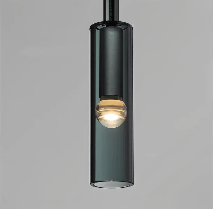 Kristallgraue wandleuchte – minimalistische moderne wandleuchte mit rauchfarbenem rohr