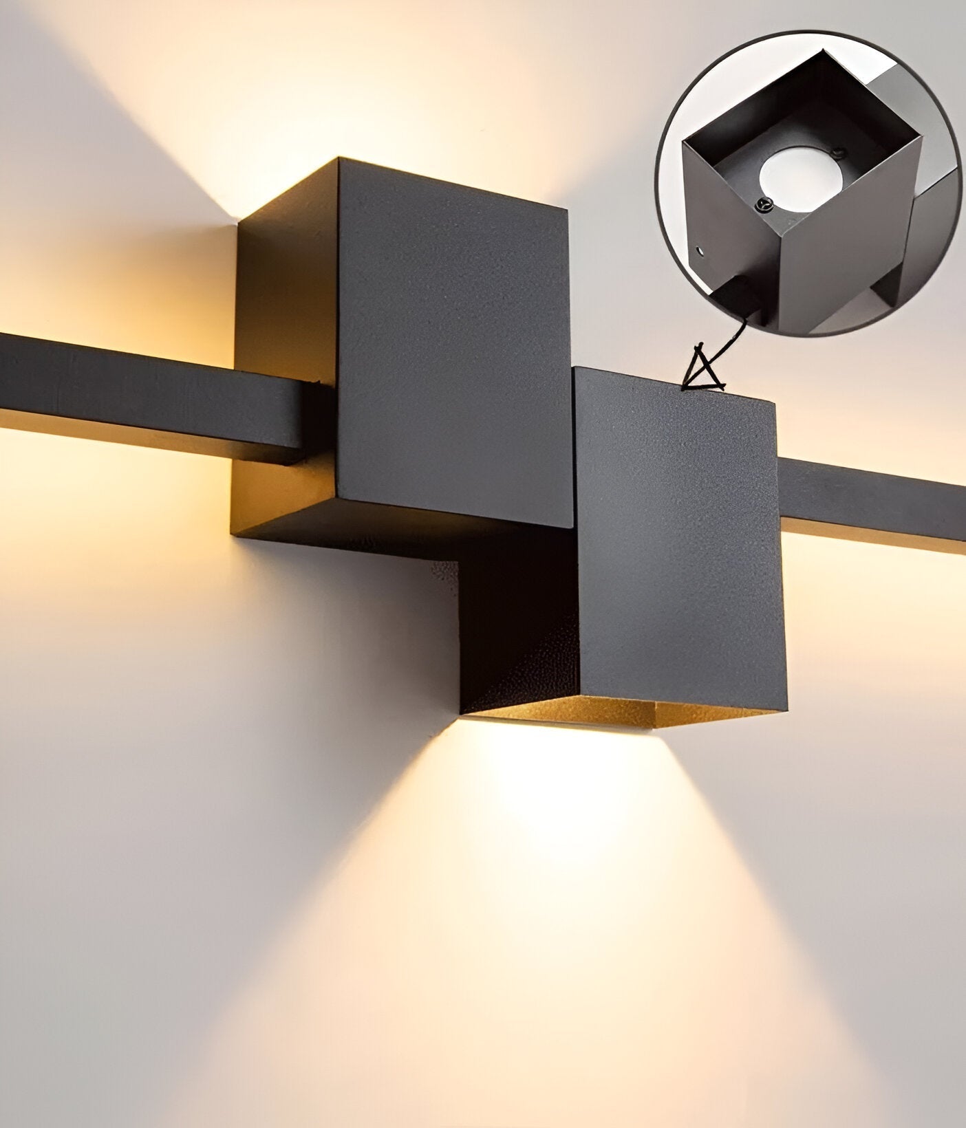 The line wandleuchte - minimalistische schwarze lange led wandbeleuchtung