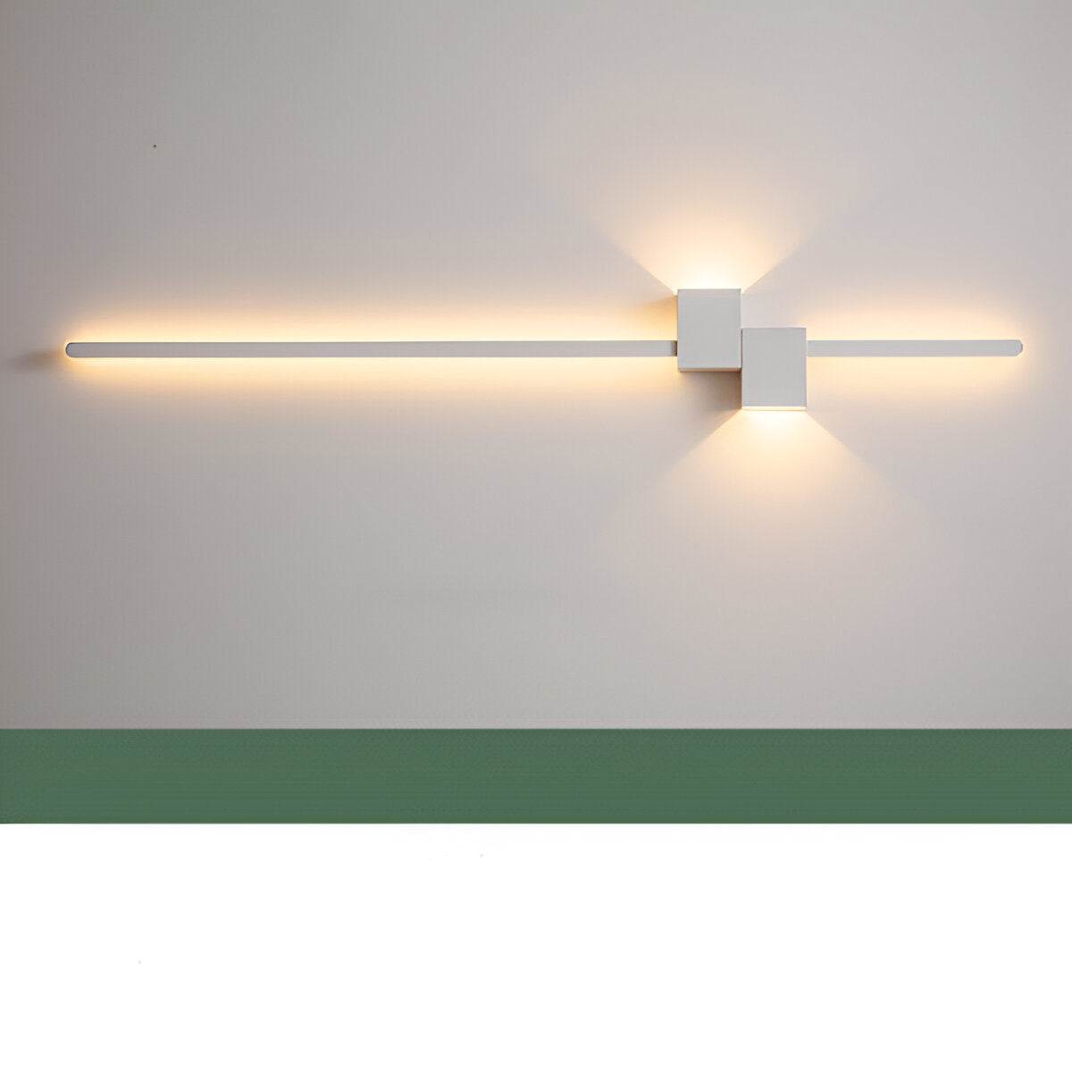 The line wandleuchte - minimalistische schwarze lange led wandbeleuchtung