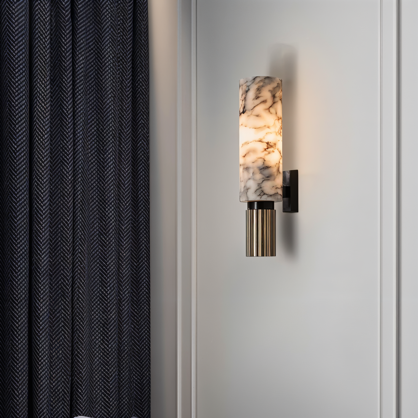 Marble wandleuchte - zylindrische wandlampe - naturmarmor wandleuchten led