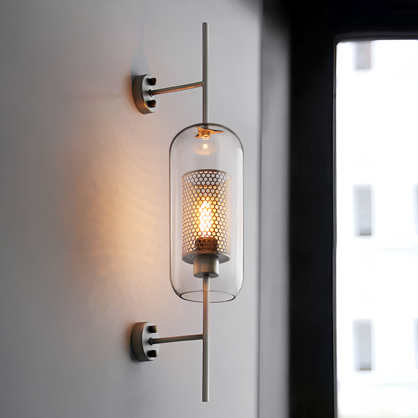 Orbee wandleuchte - stilvolle glas wandleuchte - honeycomb wandleuchte design - vintage wandleuchten led