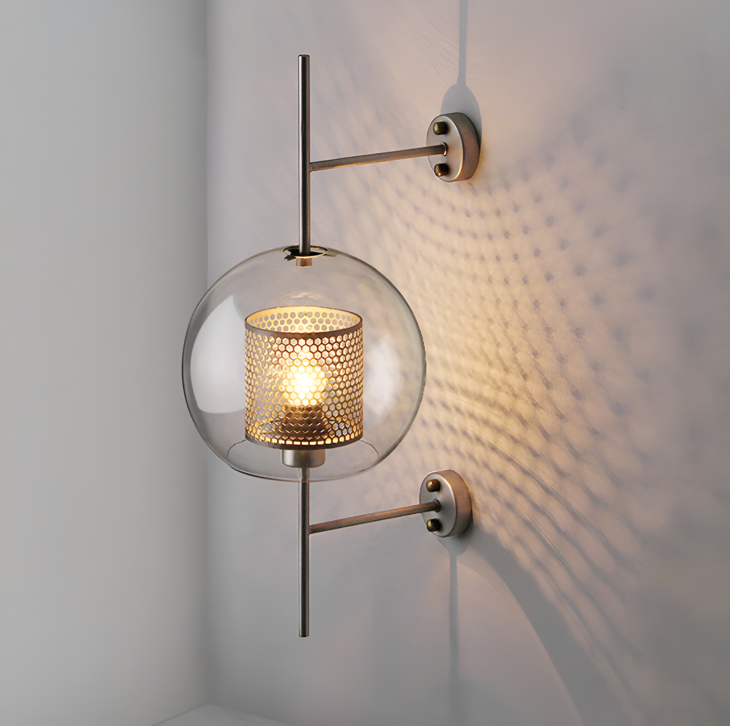 Orbee wandleuchte - stilvolle glas wandleuchte - honeycomb wandleuchte design - vintage wandleuchten led