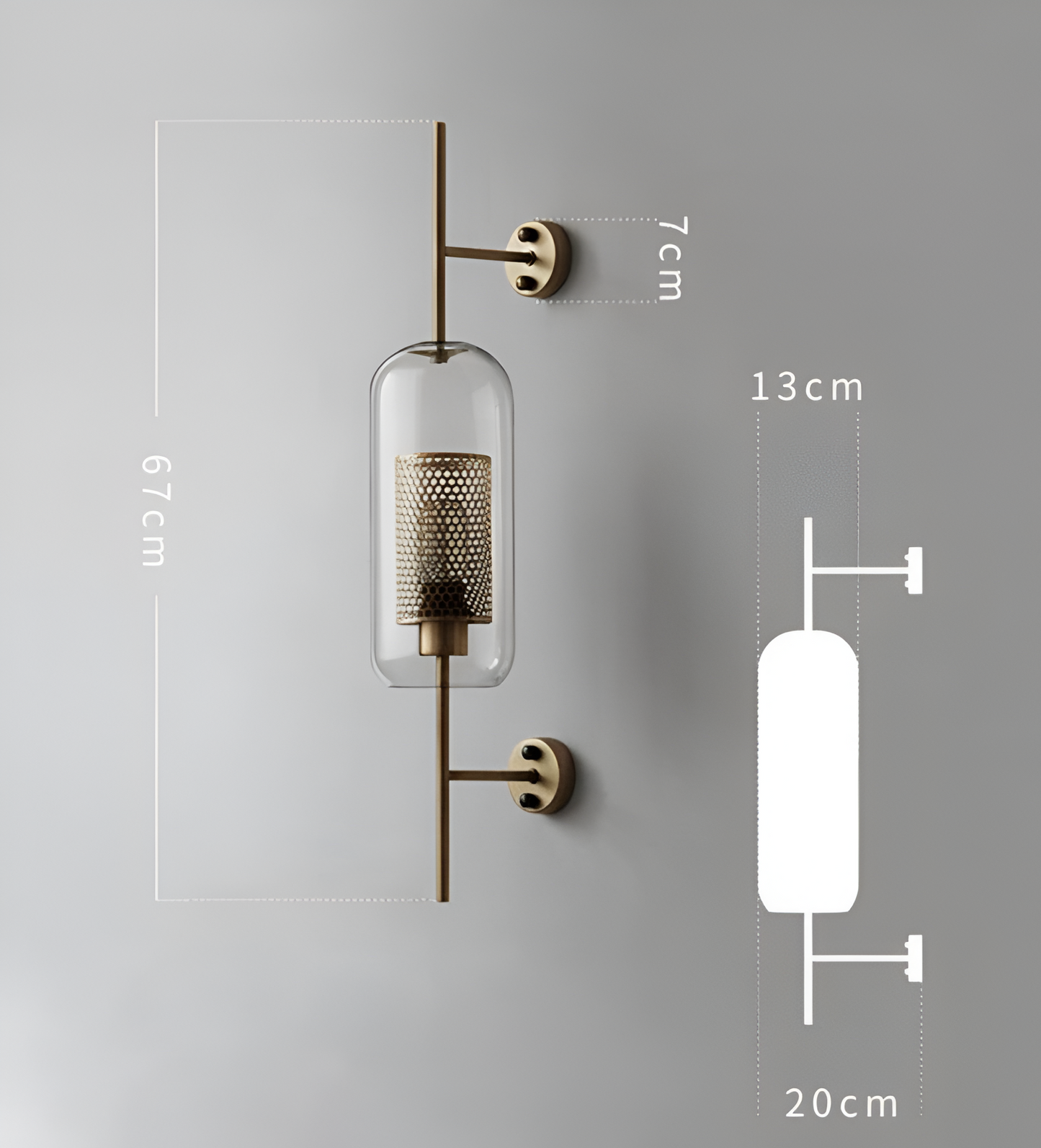 Orbee wandleuchte - stilvolle glas wandleuchte - honeycomb wandleuchte design - vintage wandleuchten led