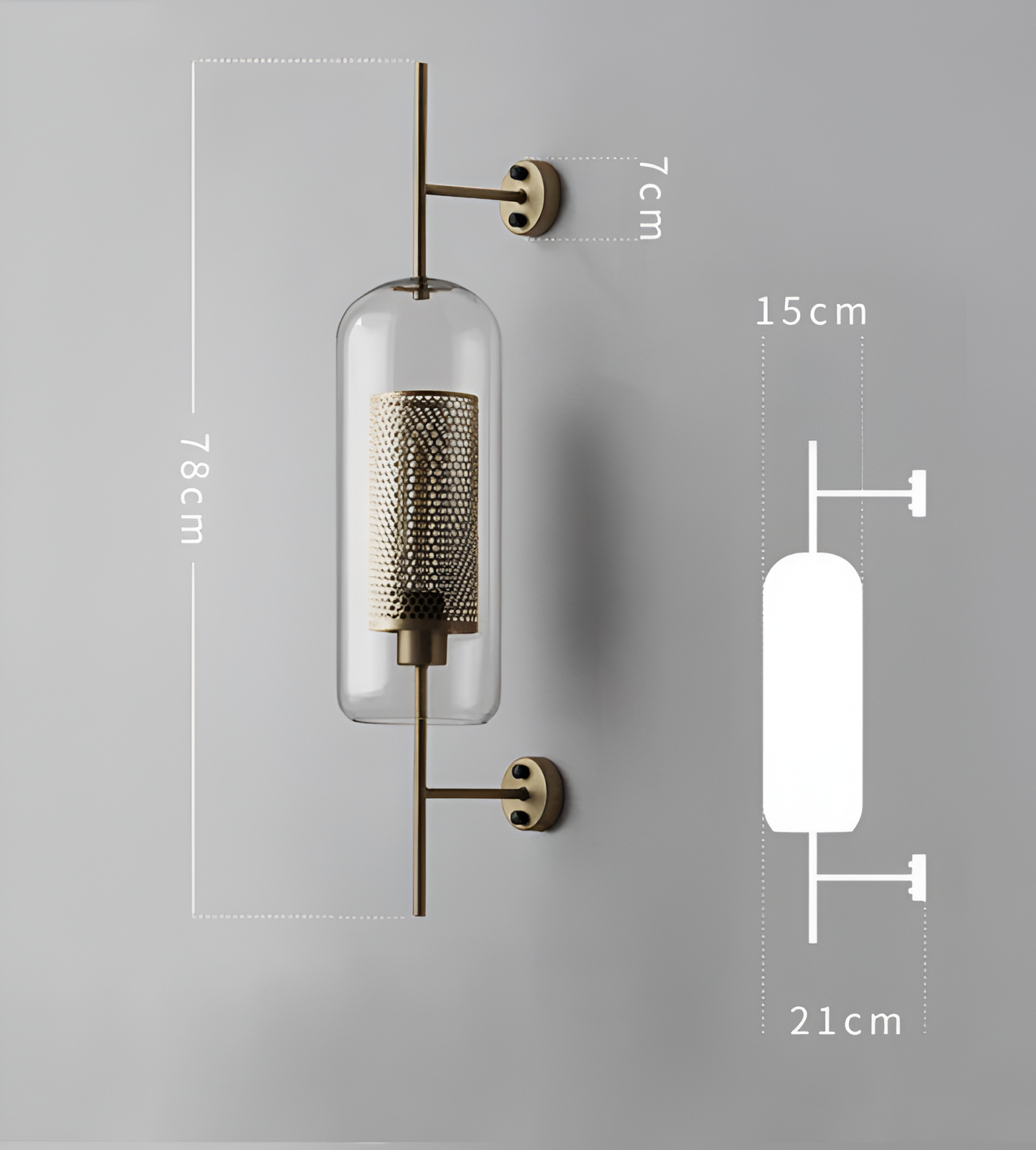 Orbee wandleuchte - stilvolle glas wandleuchte - honeycomb wandleuchte design - vintage wandleuchten led
