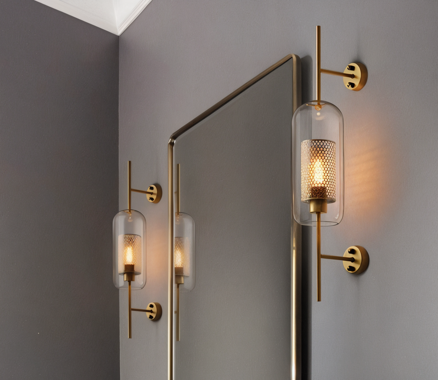 Orbee wandleuchte - stilvolle glas wandleuchte - honeycomb wandleuchte design - vintage wandleuchten led