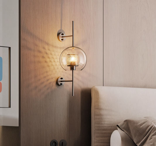 Orbee wandleuchte - stilvolle glas wandleuchte - honeycomb wandleuchte design - vintage wandleuchten led