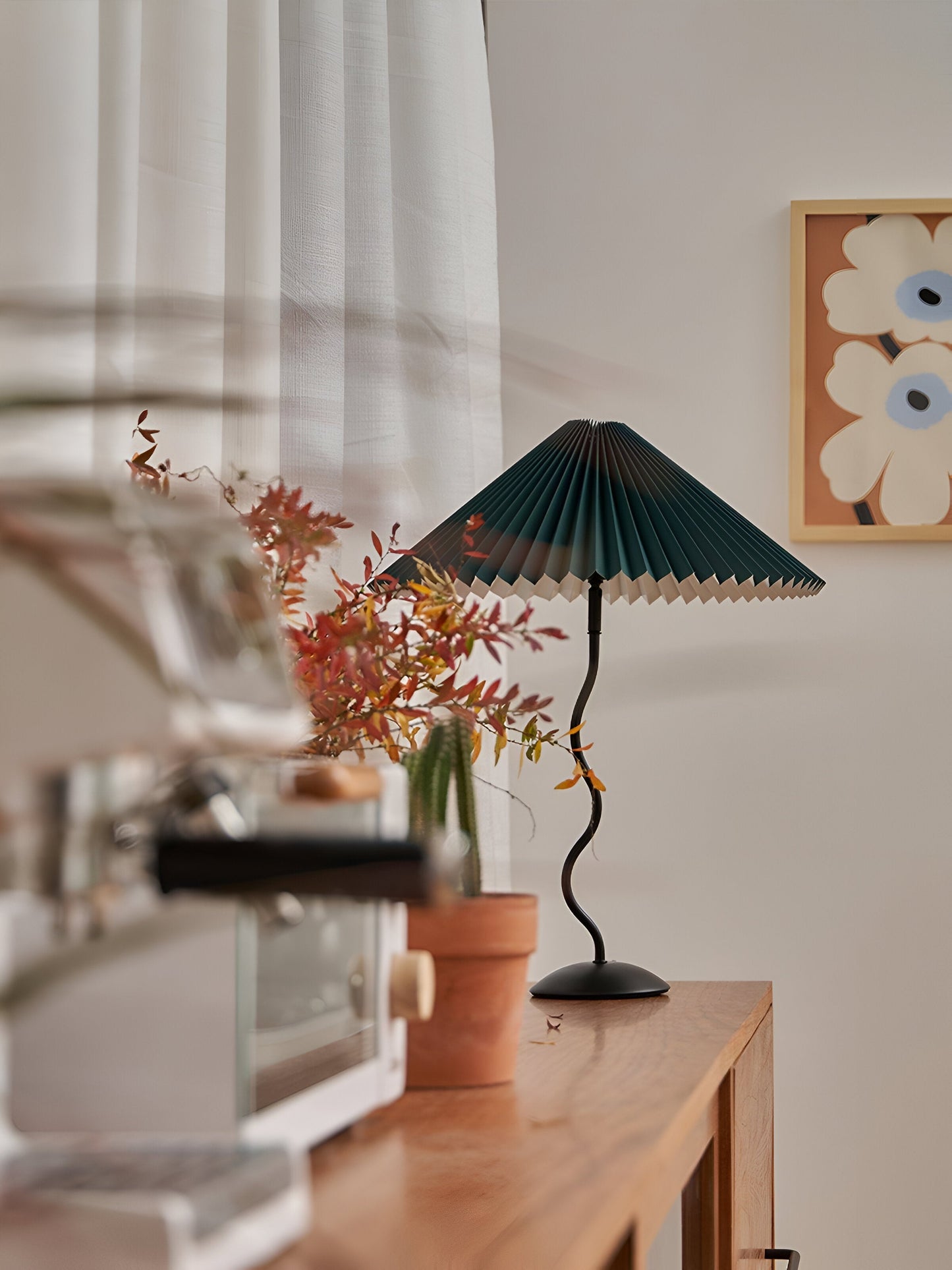 Ori squiggle lampe - gefaltete tischlampe - origami led tischlampe