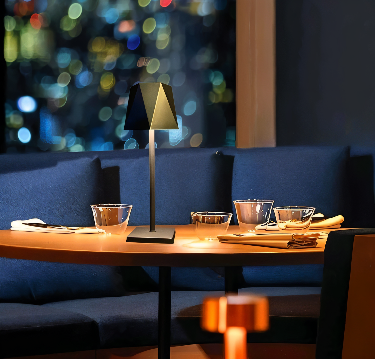 PolyLamp - tragbare sechseckige LED-tischlampe - wasserdicht und wiederaufladbar