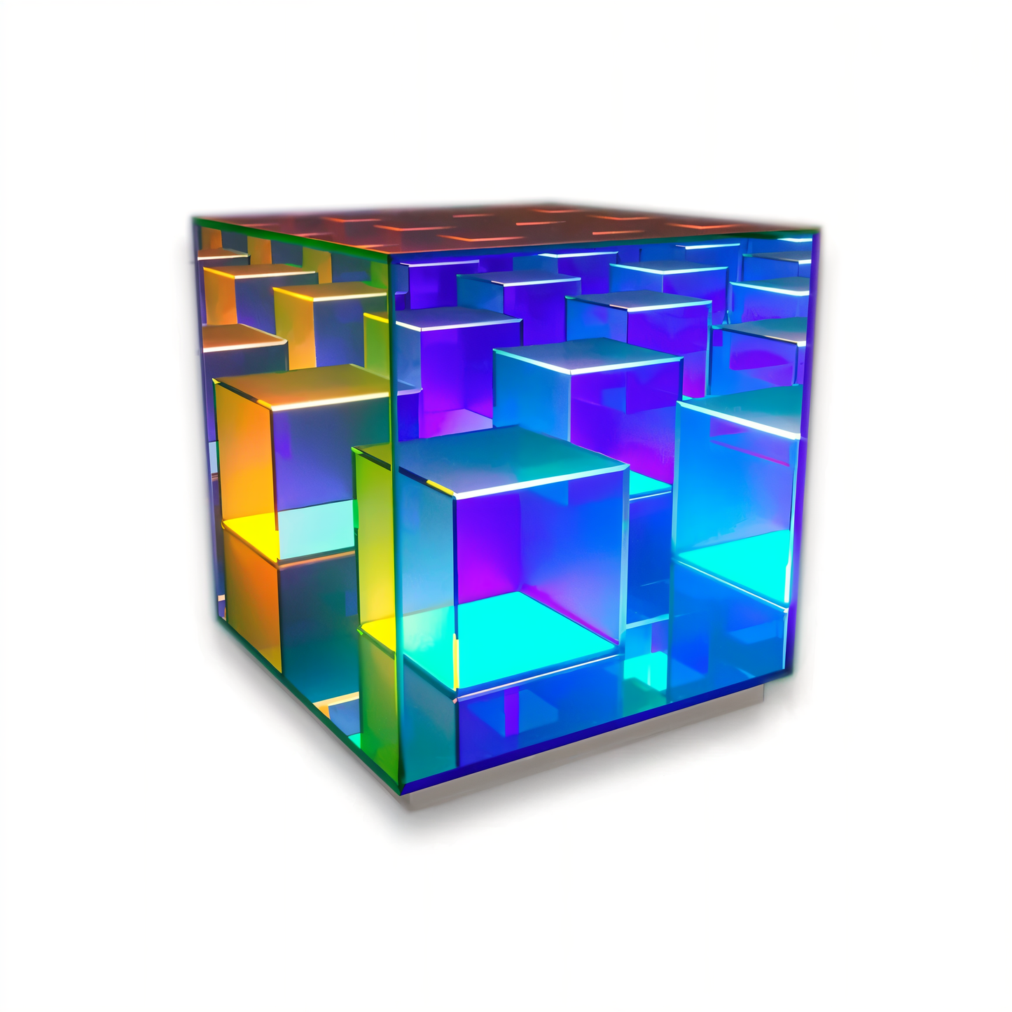 Spectra-cube tischlampe - regenbogen-acryl-LED-lampe mit faszinierender 3D-illusion