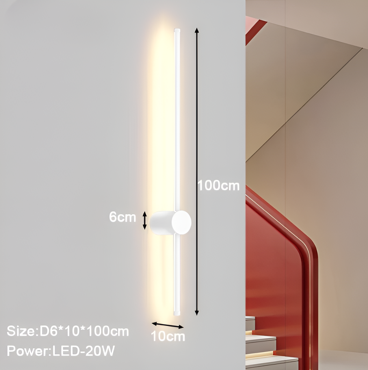 Streamline - lineare led-wandleuchte im skandinavischen stil