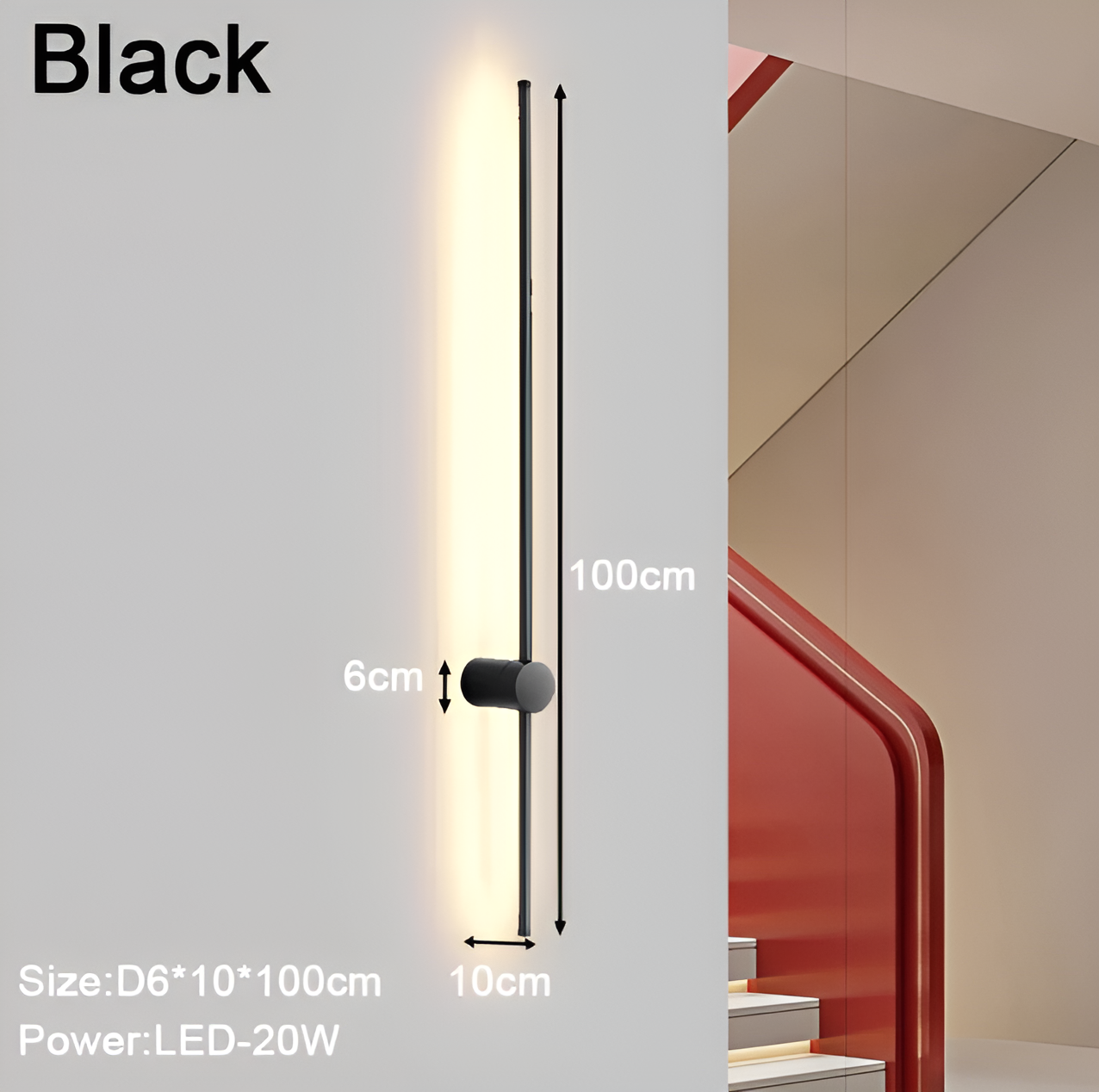 Streamline - lineare led-wandleuchte im skandinavischen stil