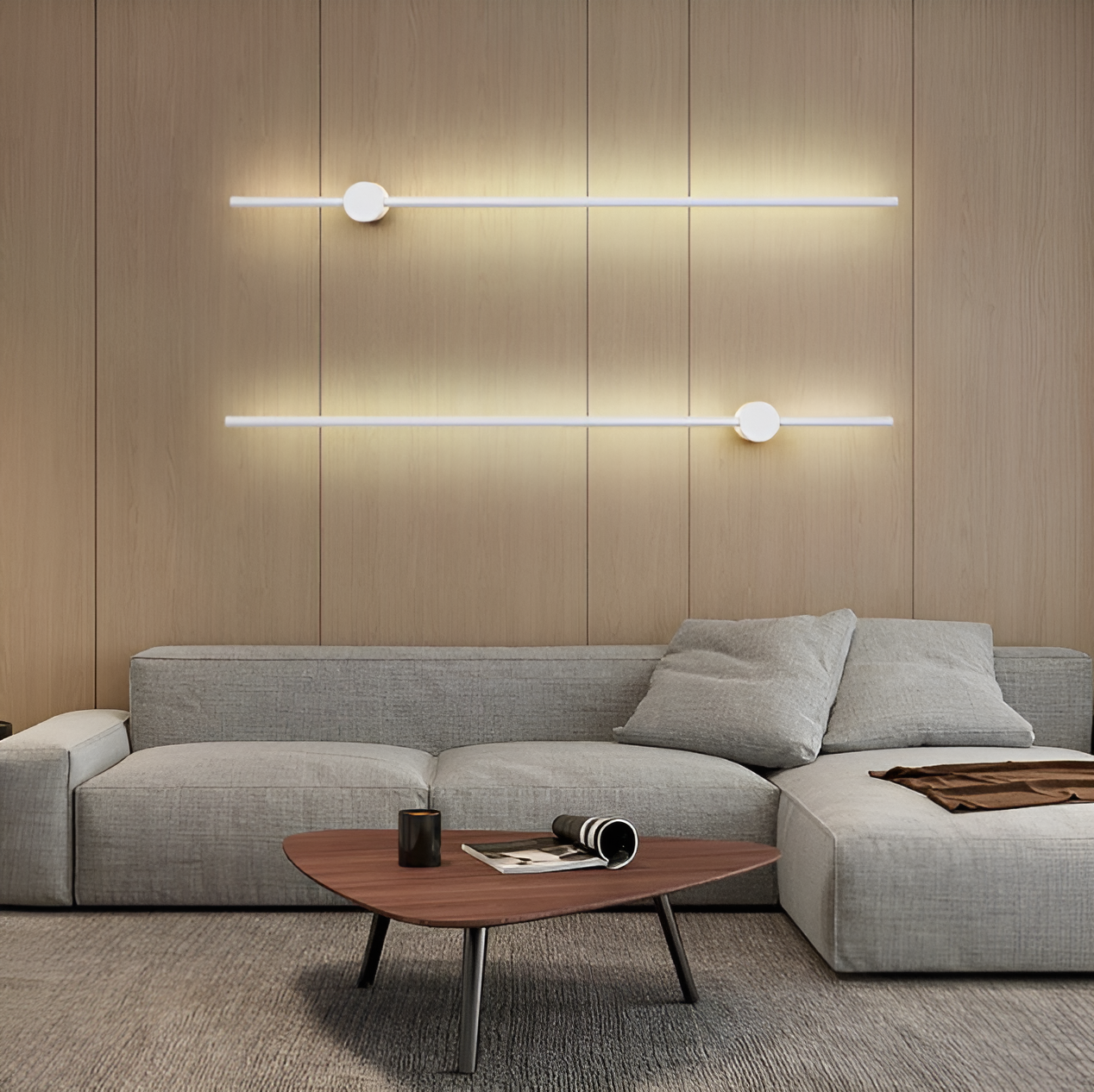 Streamline - lineare led-wandleuchte im skandinavischen stil