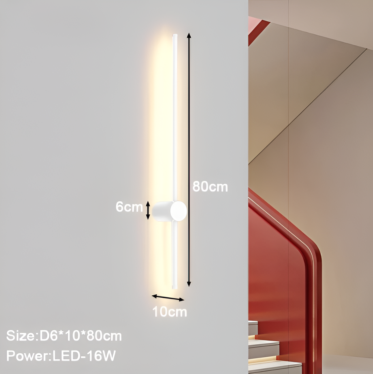 Streamline - lineare led-wandleuchte im skandinavischen stil