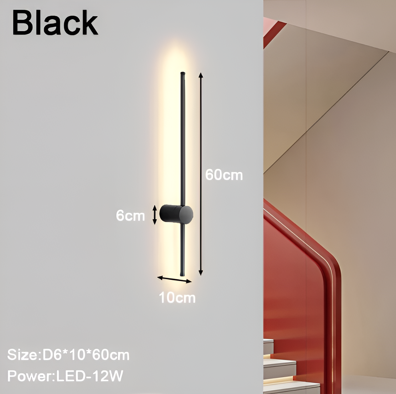 Streamline - lineare led-wandleuchte im skandinavischen stil