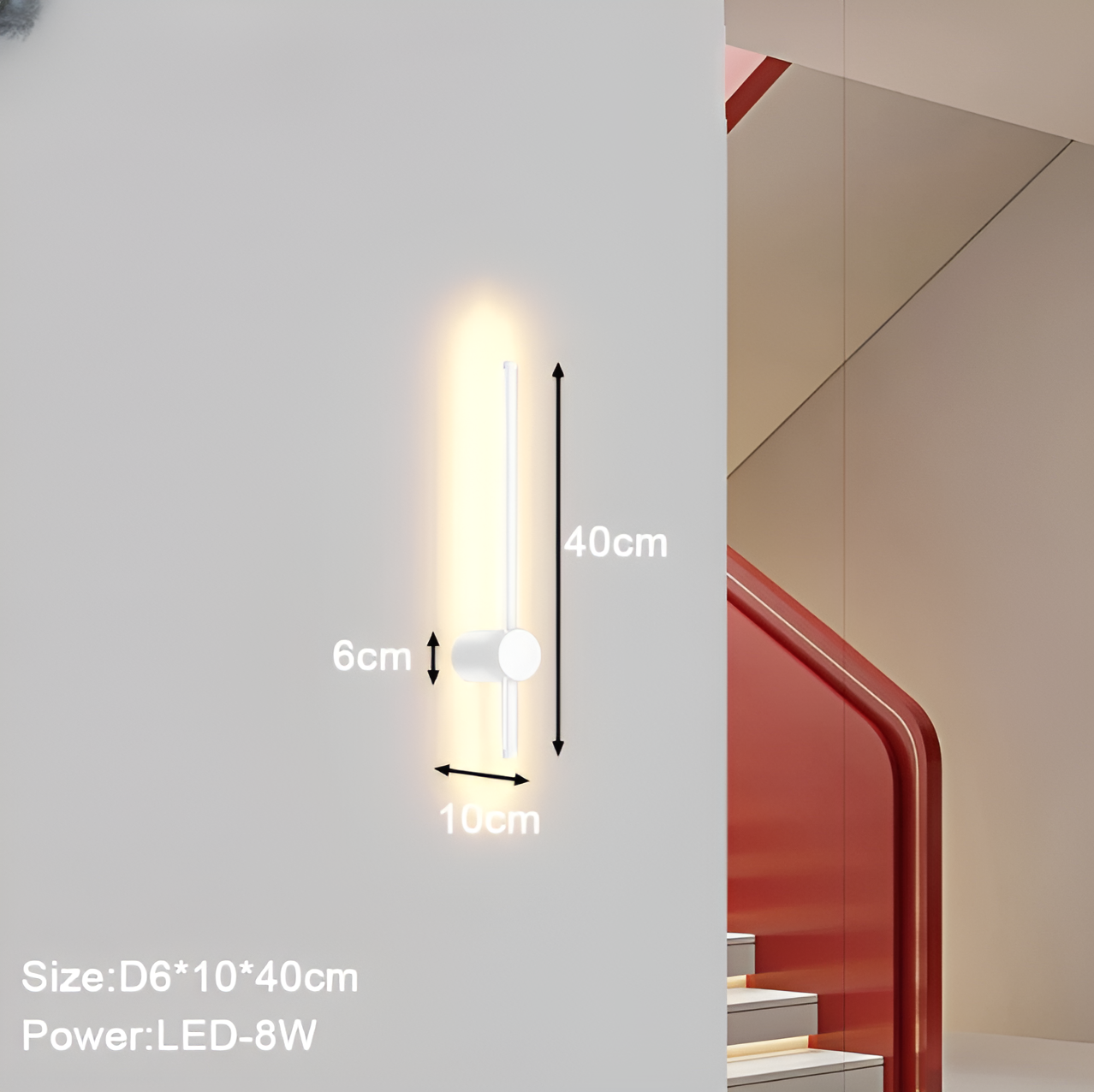 Streamline - lineare led-wandleuchte im skandinavischen stil