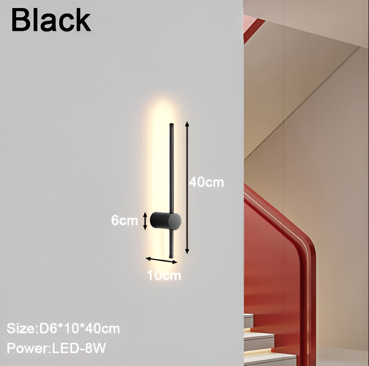 Streamline - lineare led-wandleuchte im skandinavischen stil