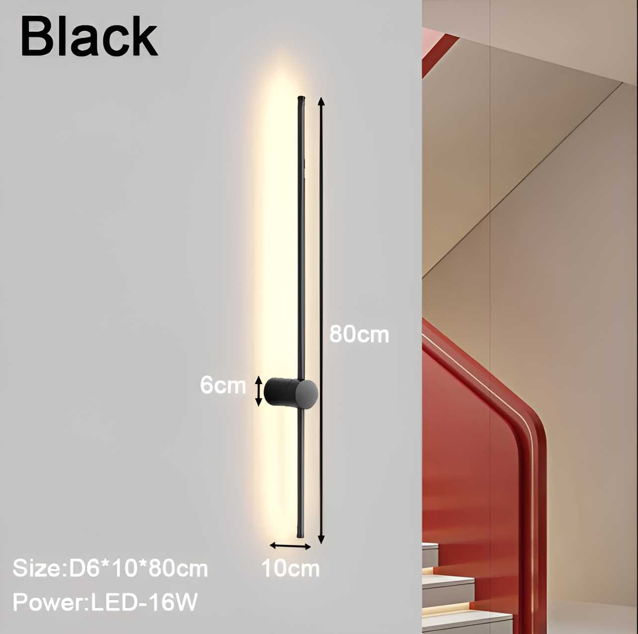 Streamline - lineare led-wandleuchte im skandinavischen stil