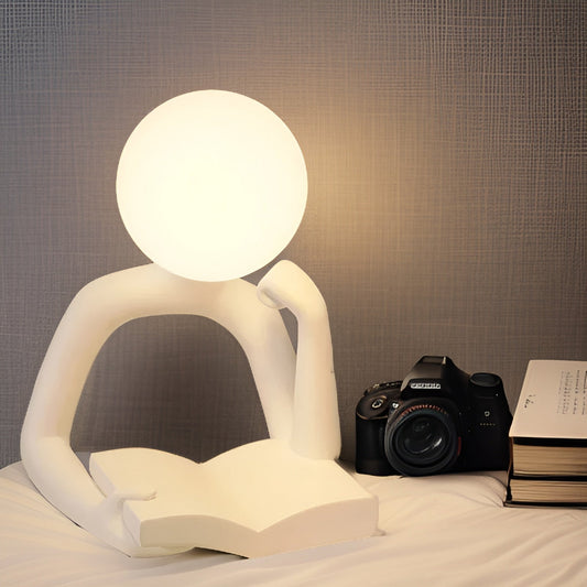 Thinker Moon - ästhetische mondskulptur zum nachdenken - Nachtlampe