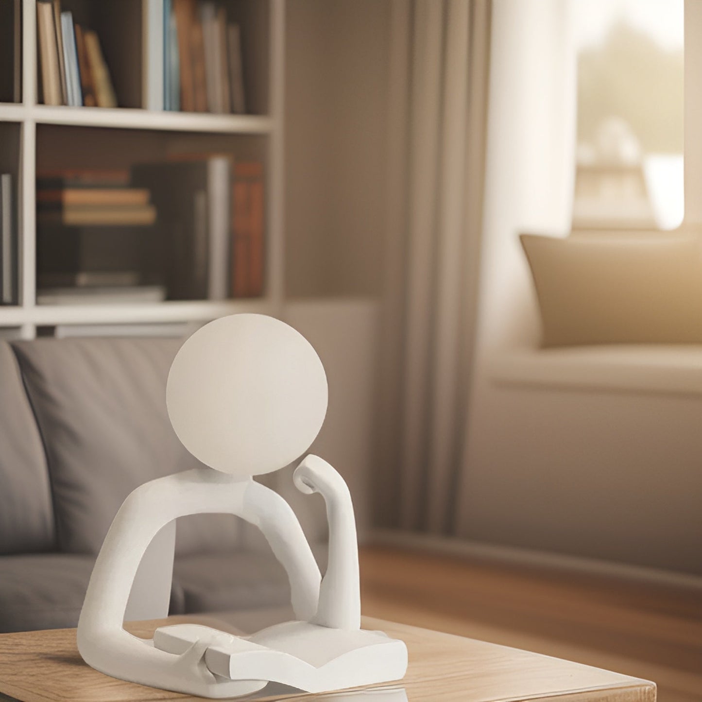 Thinker Moon - ästhetische mondskulptur zum nachdenken - Nachtlampe