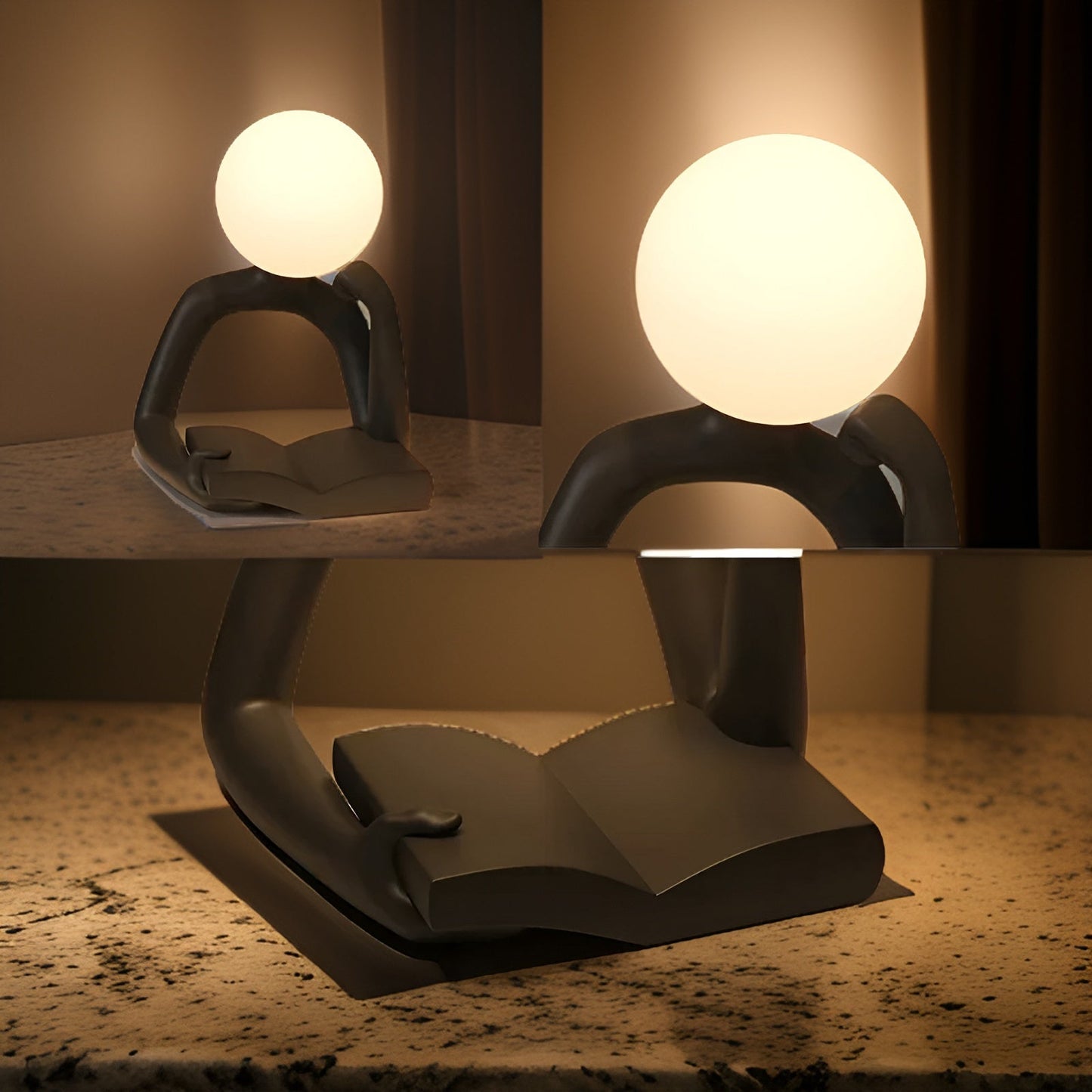Thinker Moon - ästhetische mondskulptur zum nachdenken - Nachtlampe