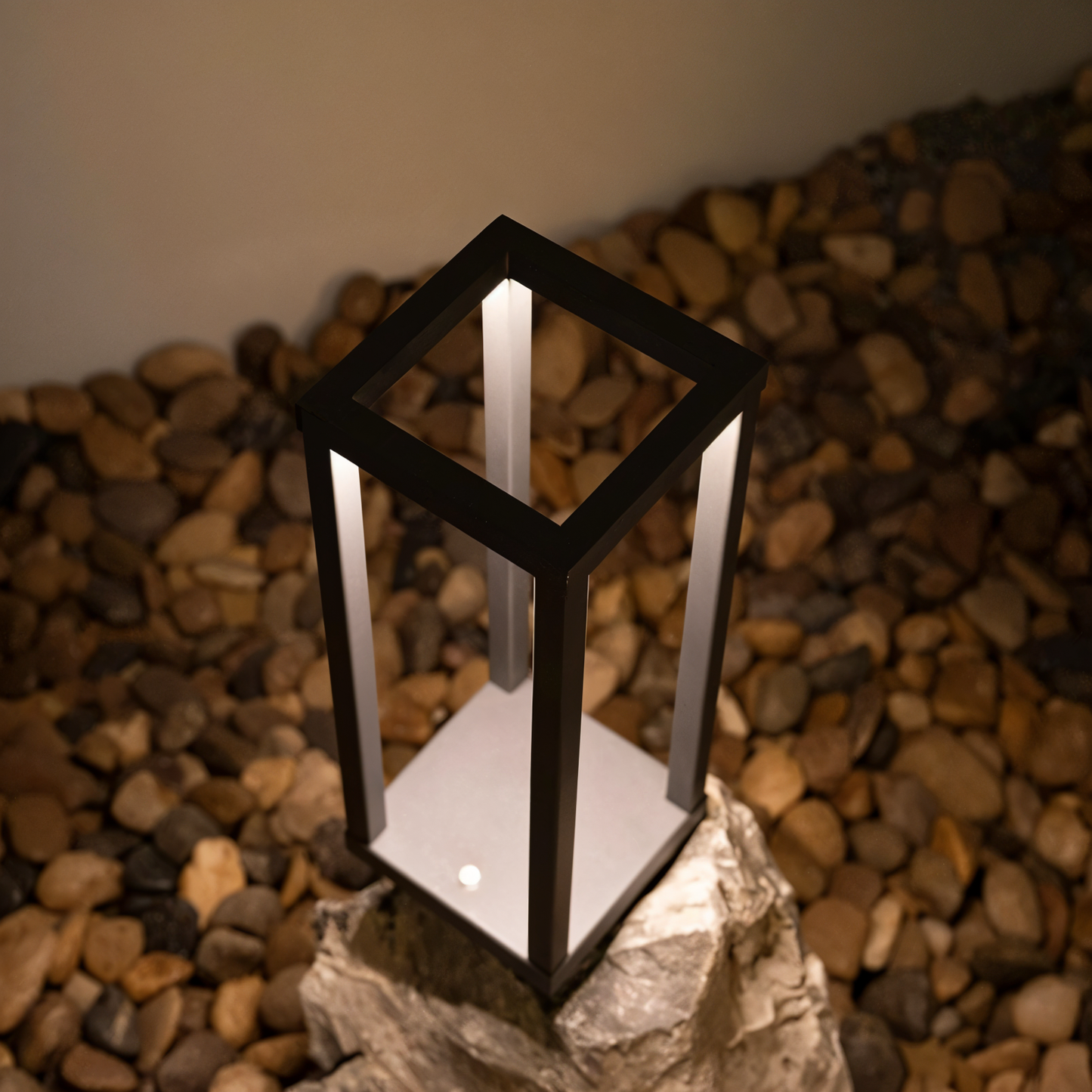 Verticabeam - 3d rechteckige schwarze led-tischlampe