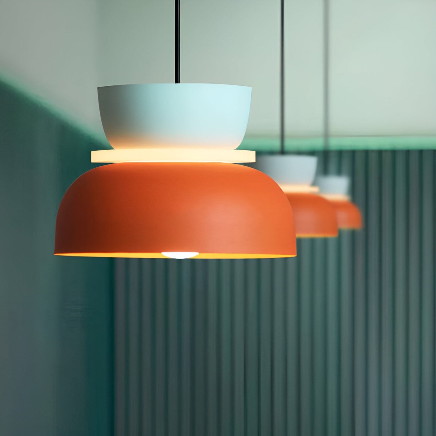 VividGlow - vibrierende metall-makaron-led-pendelleuchte