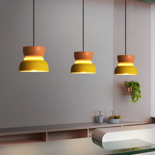VividGlow - vibrierende metall-makaron-led-pendelleuchte