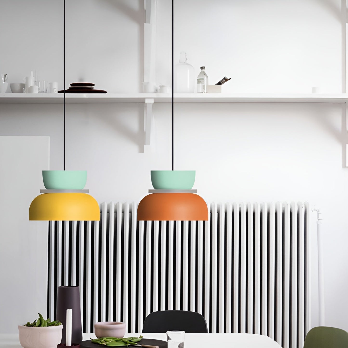 VividGlow - vibrierende metall-makaron-led-pendelleuchte