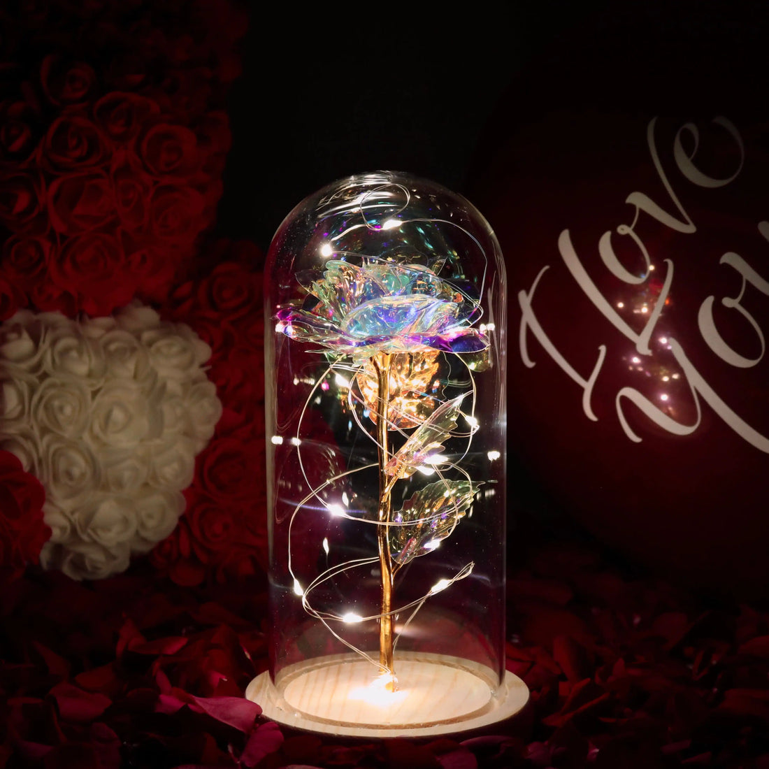 Galaxy rose ewige lampe