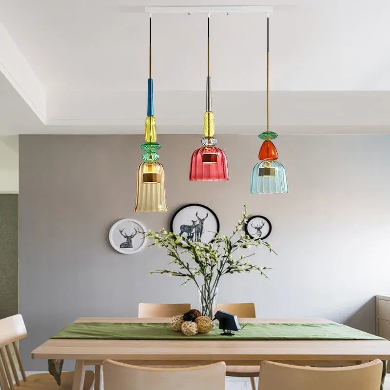 UrbanSimplicity - pendelleuchten mit buntem glas