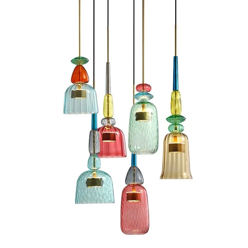 UrbanSimplicity - pendelleuchten mit buntem glas