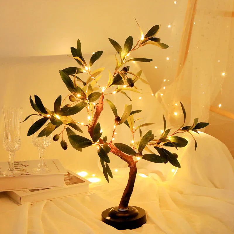 Led-tischlampe in baumform