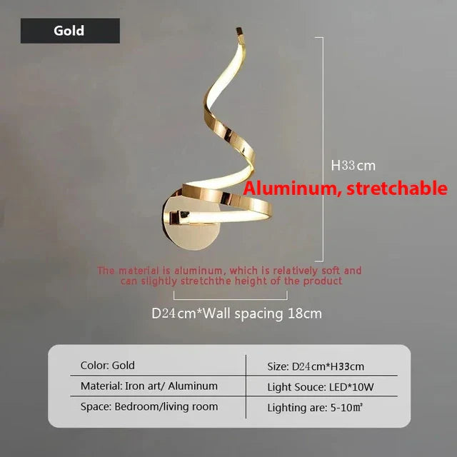 Spiralglow - spirale led wandleuchten