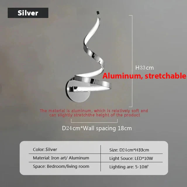 Spiralglow - spirale led wandleuchten