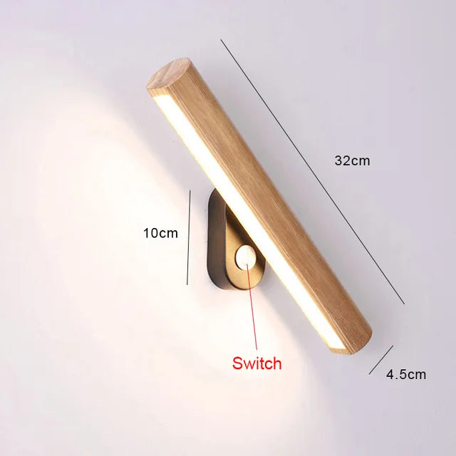 WoodGlow - led-schlafzimmer-wandleuchte aus holz