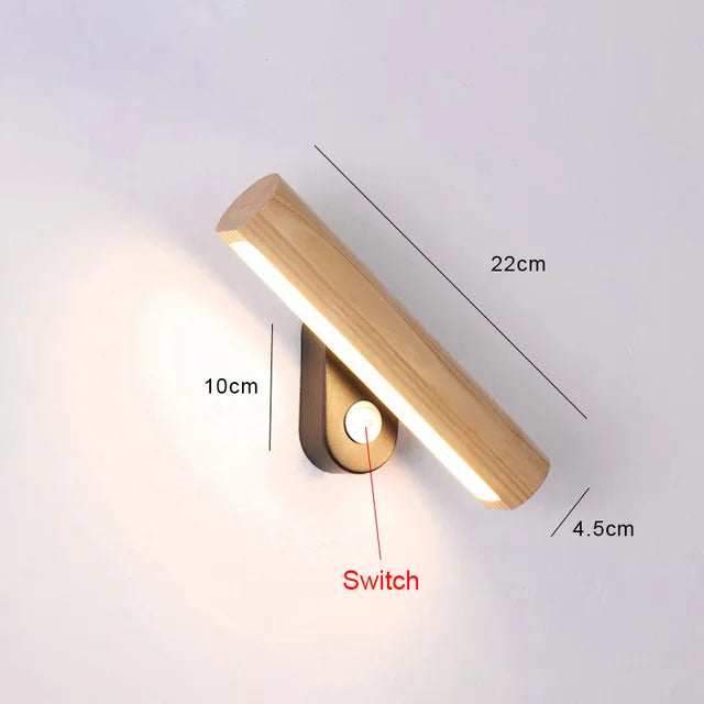 WoodGlow - led-schlafzimmer-wandleuchte aus holz