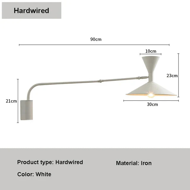 Pureflex -nordic swing wandleuchte
