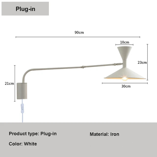 Pureflex -nordic swing wandleuchte