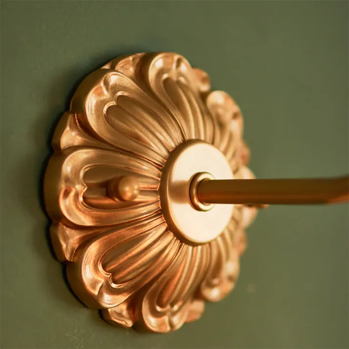 Vintage kupfer blume petal glas wandleuchte