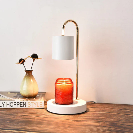 Tischlampe mit kerzenwärmer