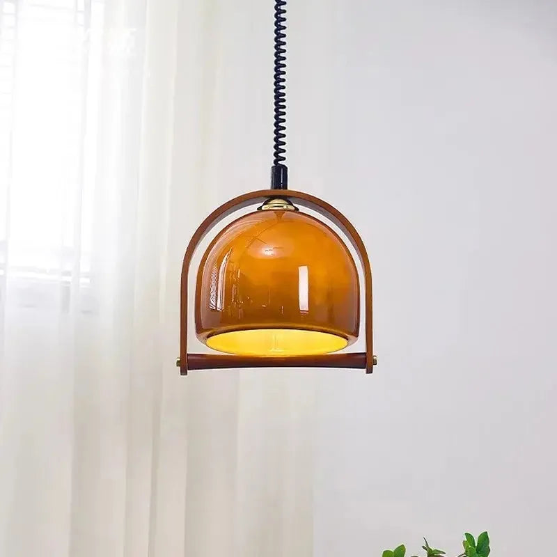 Vintage bauhaus holz pendelleuchten