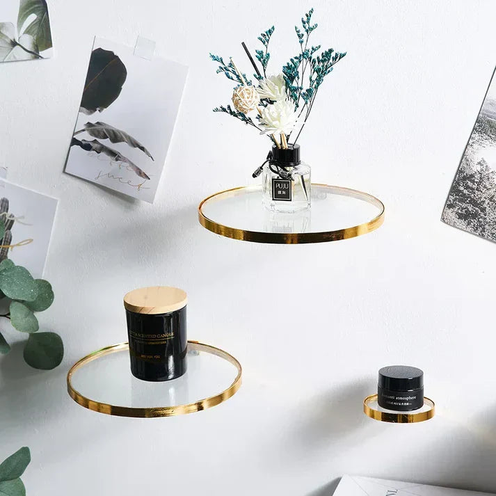 Elevatedelegance - eisen Glas rund hängend Regal