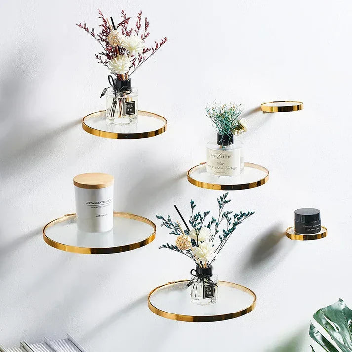 Elevatedelegance - eisen Glas rund hängend Regal