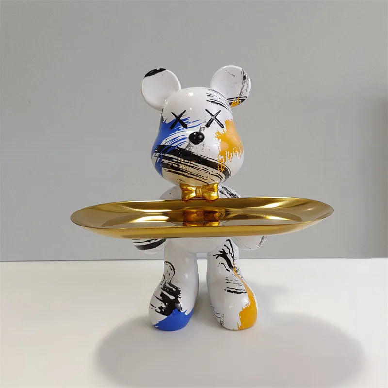 Craftbear - bärenstatue mit tablett