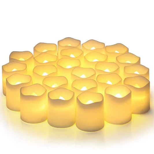 Set mit 24 flammenlosen led-kerzenlichtern