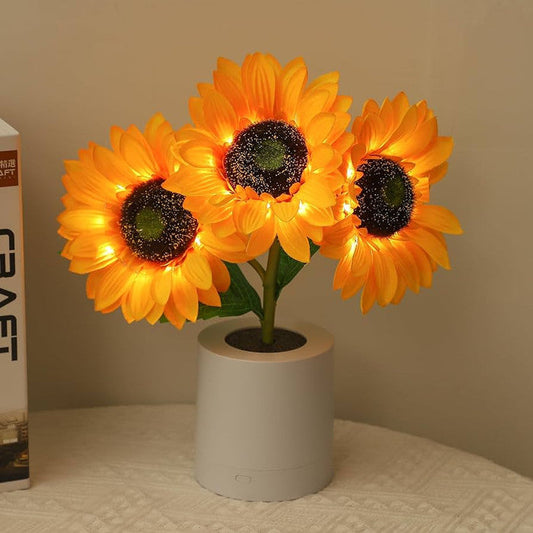 Schimmernde sonnenblumenlampe